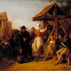 The Tired Soldier Resting at a Roadside Well